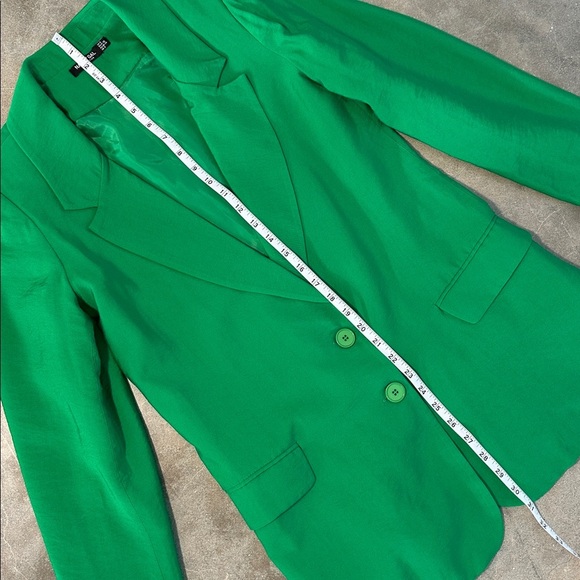NWOT Nasty Gal Textured Green Blazer - Picture 6 of 10
